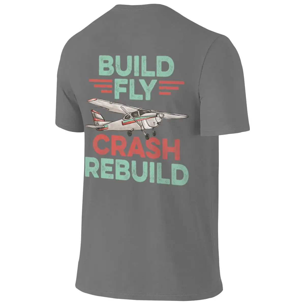 RC Plane Remote Controlled Model Soft And Glutinous Reversible T-shirt Artistic Girl No Curling T-shirt