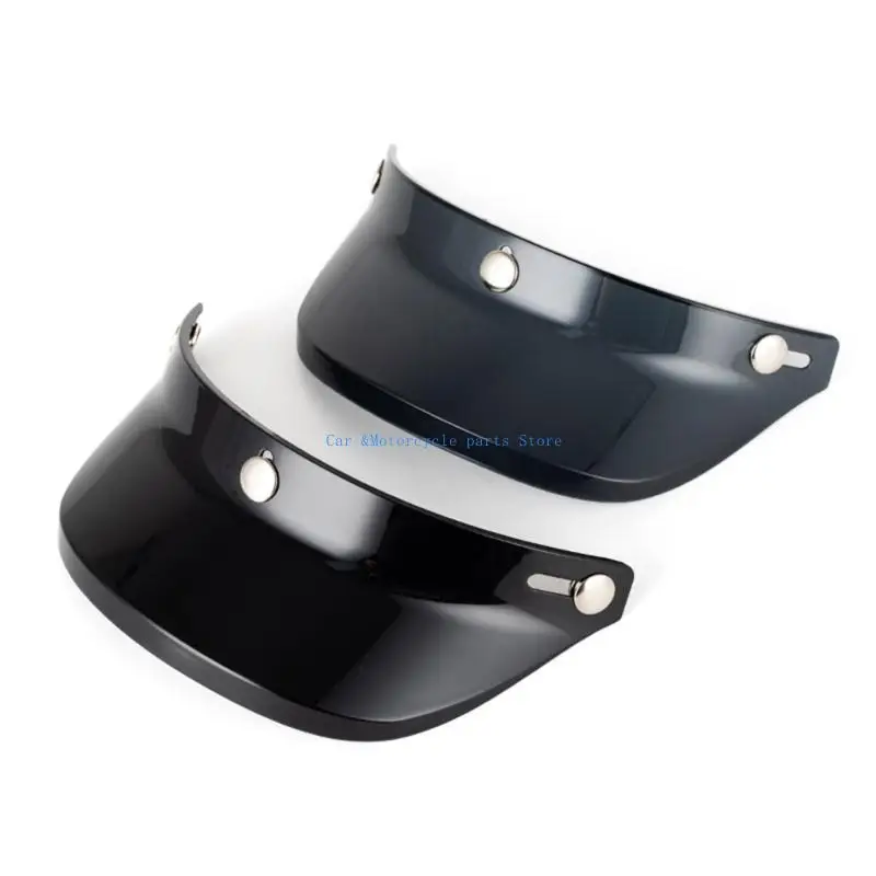 Y9UC 3 أزرار كبس قناع درع عدسة قناع الوجه درع الرياح لخوذة دراجة نارية #5