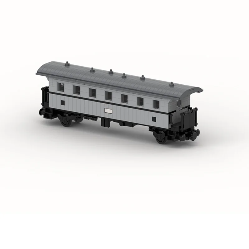 QWERT City Car Model MOC Building Bricks Two-Axle Through Passenger Wagon Modular Technology Gifts Holiday Assemble Children Toy