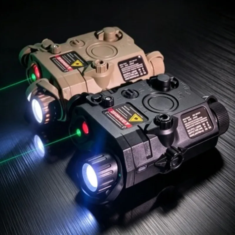 Wear Proof Nylon PEQ15 Battery Case with Built-in Green Laser Light Beam Hand Torch for Outdoor Toy