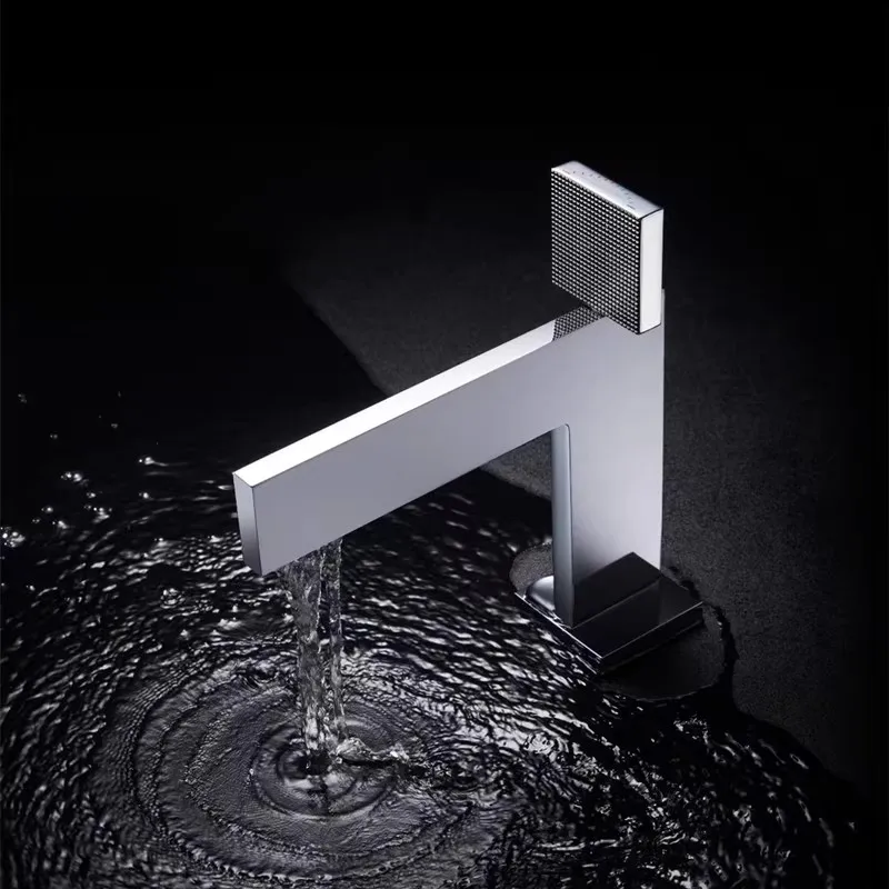 

Gray Bathroom Faucet Brass Bathroom Basin Faucet Cold And Hot Water Mixer Sink Tap Single Handle Deck Mounted Grey Tap