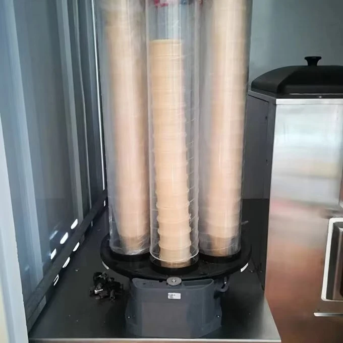 Customized Automatic Coin Operated Soft Serve Ice Cream Vending Machine 24 Hours Service Self Vending Machine for Business