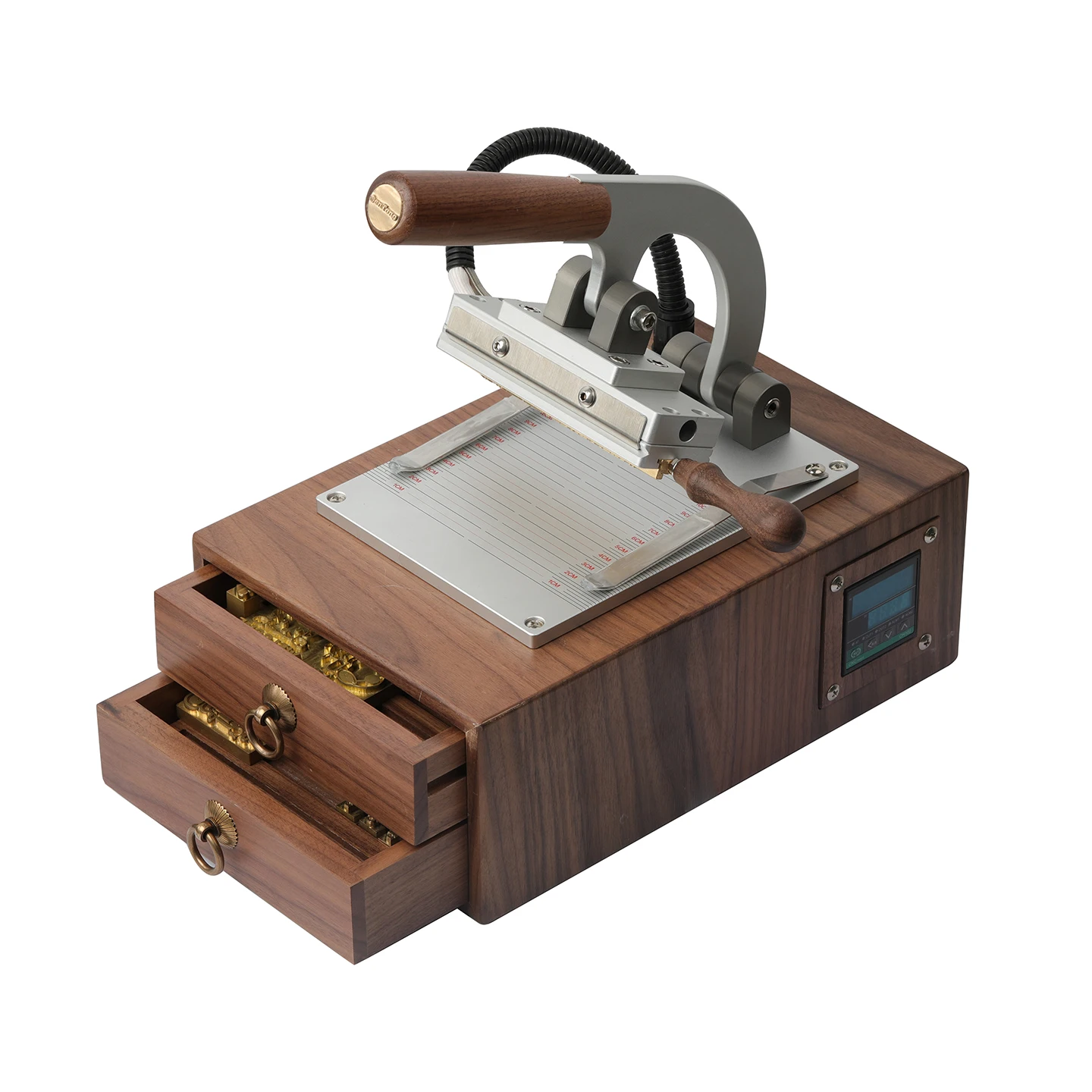 

WT-90XT Bags Logo Leather Heat Press: Digital Hot Gold Foil Stamping for Plastic, Wood, Paper Cards & Letter Stamp