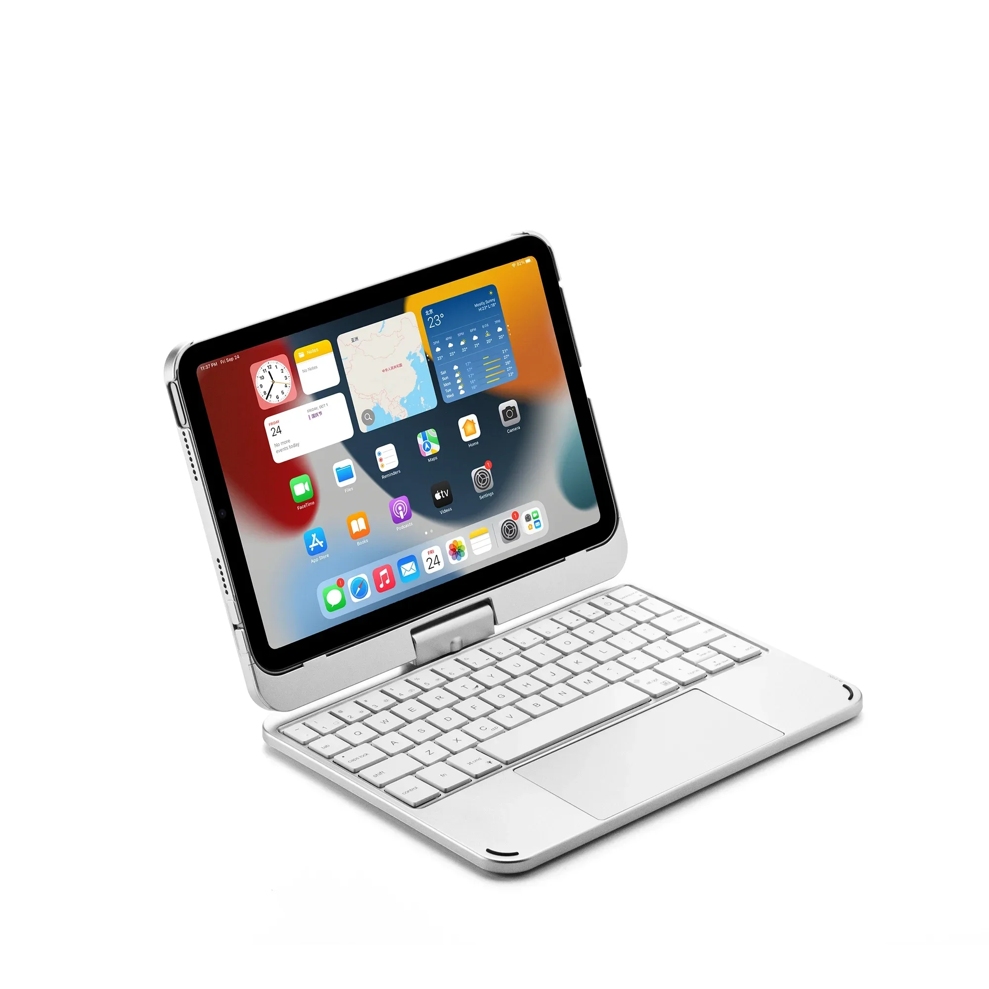 Magic Keyboard Cover for iPad Mini 7 A17Pro 2024 Mini 6 360 Degree Rotation 8.3 Inch Magic Wireless Backlit Keyboard Funda Case