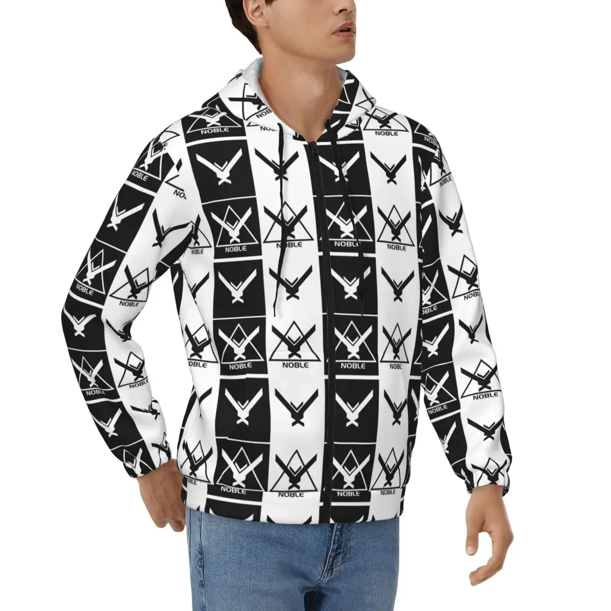 Halo Reach Sudadera con capucha y cremallera, jersey Harajuku, Otoño Invierno, sudadera para hombre y mujer, Tops de manga larga