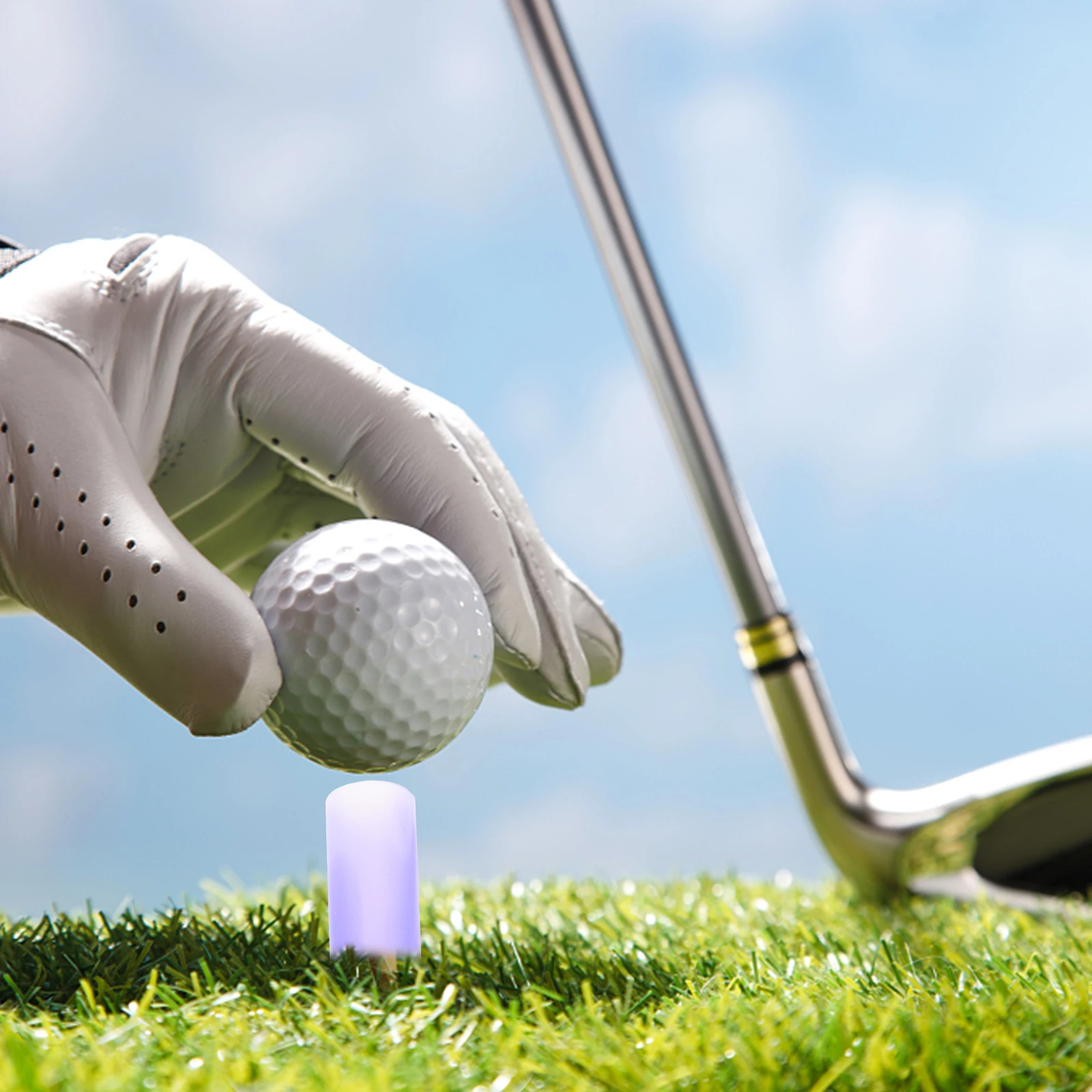 

5pcs Reusable Golf Golfs Ball Holder Flexible Driving Range Mat Stands Wear-Resist Durable Light Weight Professional Golfing
