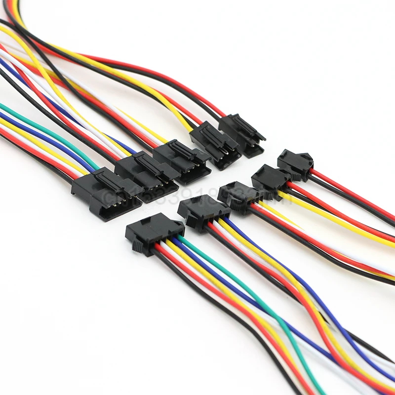 5Pcs SM2.54 Male & Female Connector 2Pin/3Pin/4Pin/5Pin/6Pin Pitch 2.54mm Wire Cable Pigtail Plug Total Length 40cm