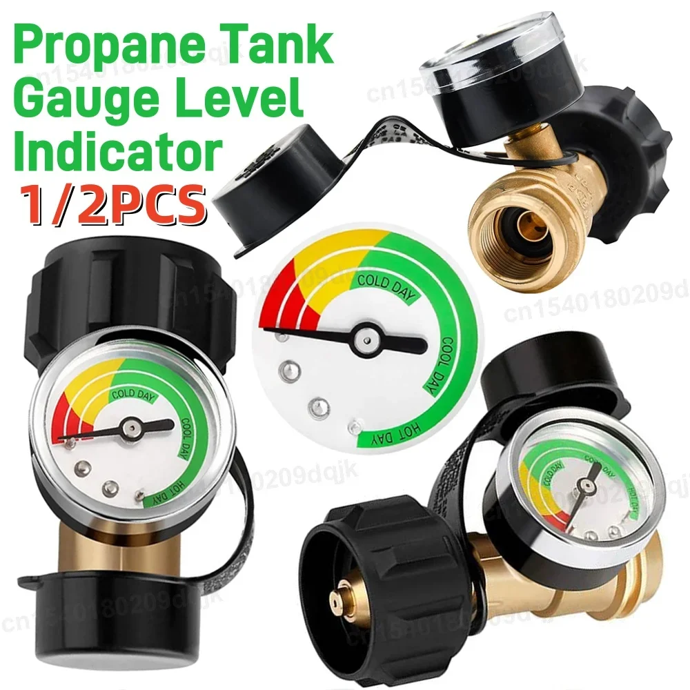 1-2PCS Propane Tank Gauge Level Indicator QCC1/Type 1 Connection Gas Meter Propane Gauge for North American 5-100lb gas tanks