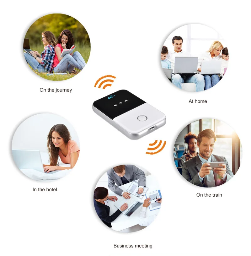 DNXT enrutador Wifi de bolsillo 4G para coche, punto de acceso móvil, banda ancha inalámbrica, Mifi, módem Lte desbloqueado con ranura para tarjeta Sim