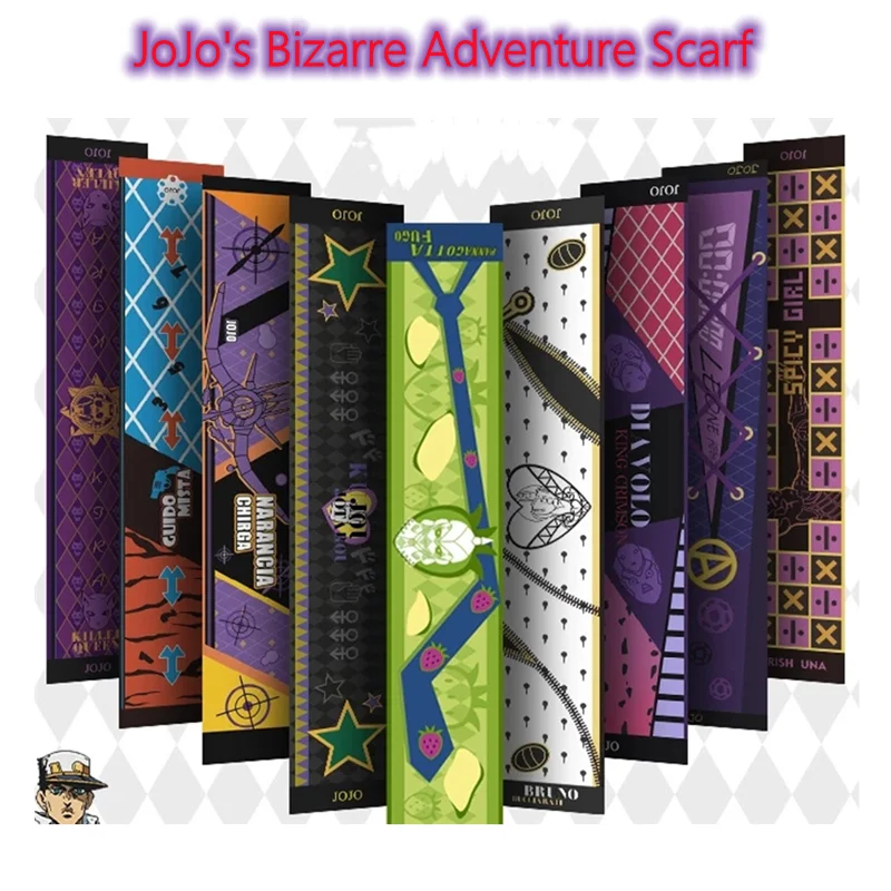 Anime JoJo's Bizarre Adventure Scarf Jotaro Ghirga Narancia Bruno Cosplay Costume Guido Mista Party Halloween