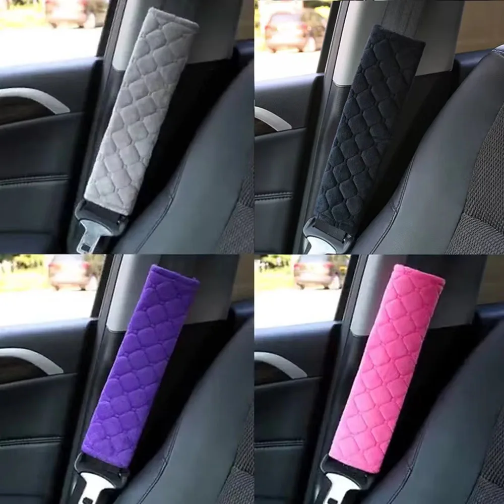 Car Adjustable Seat Belt Shoulder Cover Four Seasons General Soft Velvet Anti-Pinch And Anti-Wear Shoulder Protector Protective