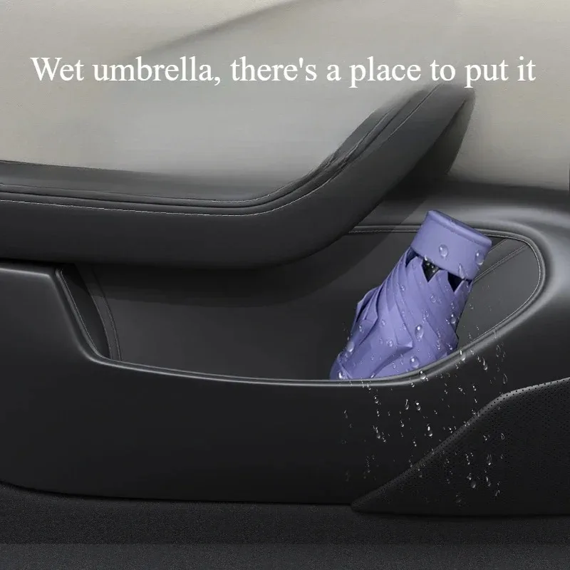 

Для Tesla Model Y Juniper 2025: Новые защитные коврики-органайзеры из кожи Nappa для дверных карманов, аксессуары для автомобиля Model 3