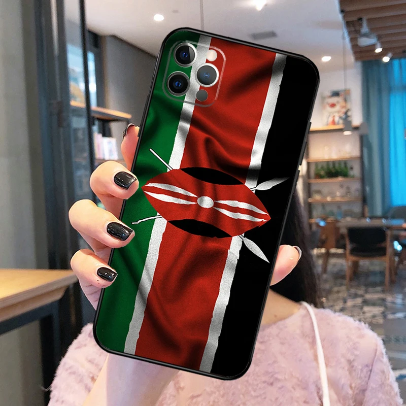 Kenya Flag Case For iPhone 14 15 16 12 11 13 Pro Max XS X XR Plus 13 12 Mini Back Cover Shell