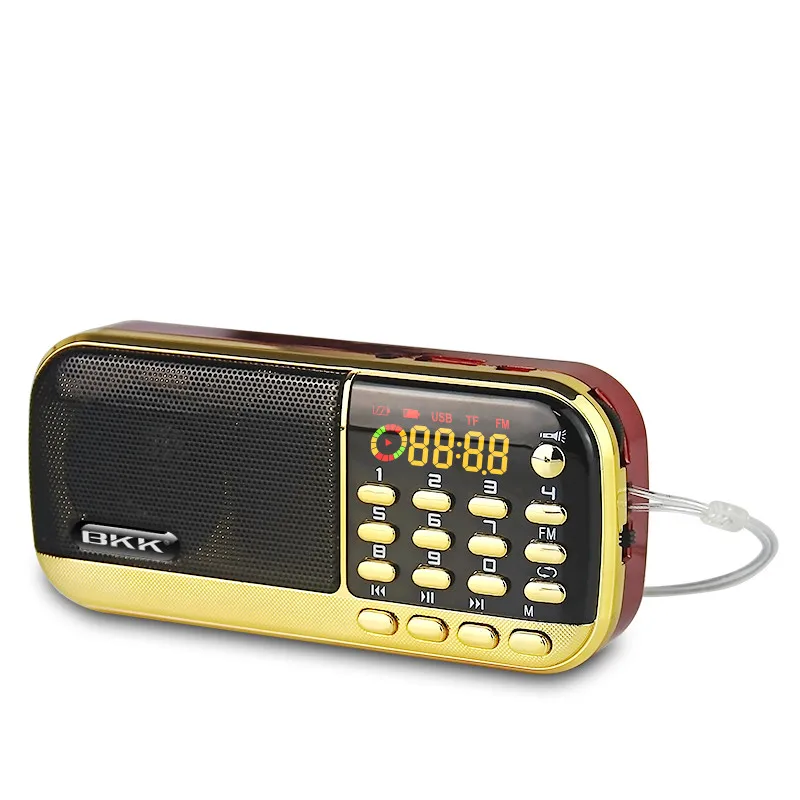 EONKO-B836BT راديو بلوتوث مع FM ، TF ، USB ، تسجيل سماعة الرأس ، مصباح يدوي ، بطارية قابلة للشحن ، 2x1200mAh