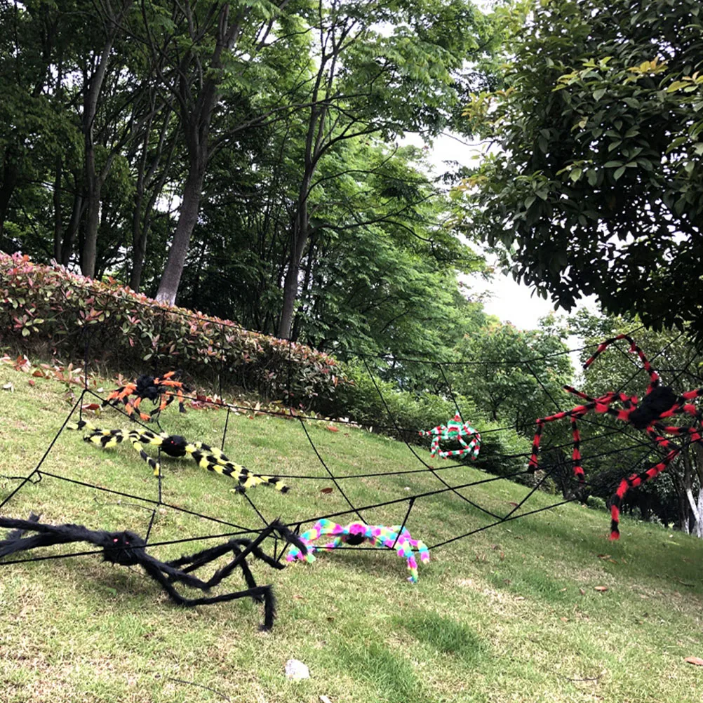 

Colorful Spider Decoration Halloween Spiders for outside Decorations Indoor Make up Cloth Big Outdoor