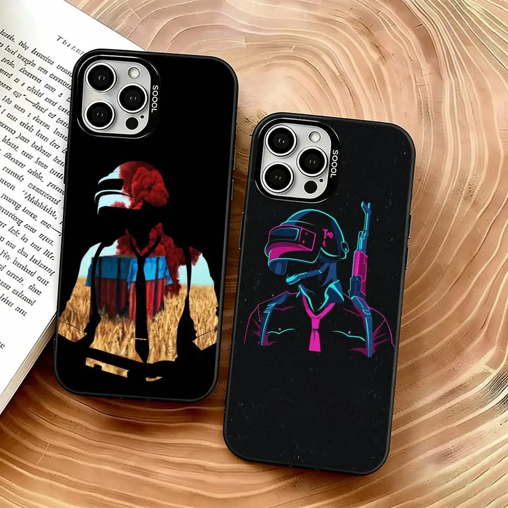 

PUBG Phone Case For iPhone 17,16,15,14,13,12,11 Plus,Pro Max,XS,Colorful Silver Phone case Funda Cover