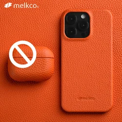 Melkco Premium Genuine Leather Case for iPhone 15 Pro Max 14 13 12 mini 11 Luxury Business High-end Cow Phone Cases Back Cover