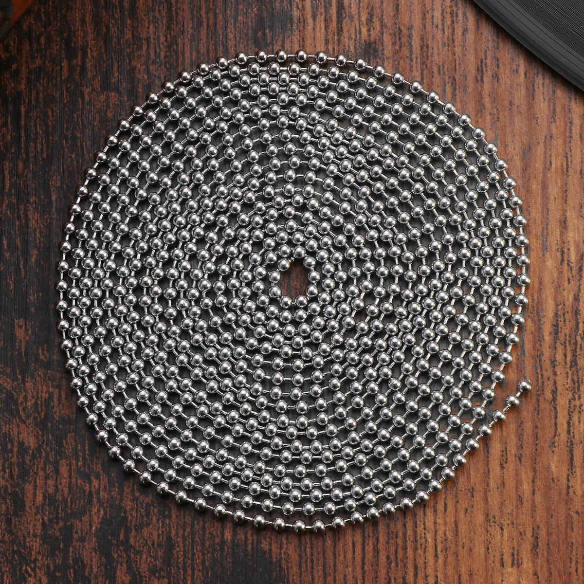 

Stainless Steel Ball Chain Durable Adjustable Length Connector Necklace Bead Chain for DIY Crafts Jewelry Accessories
