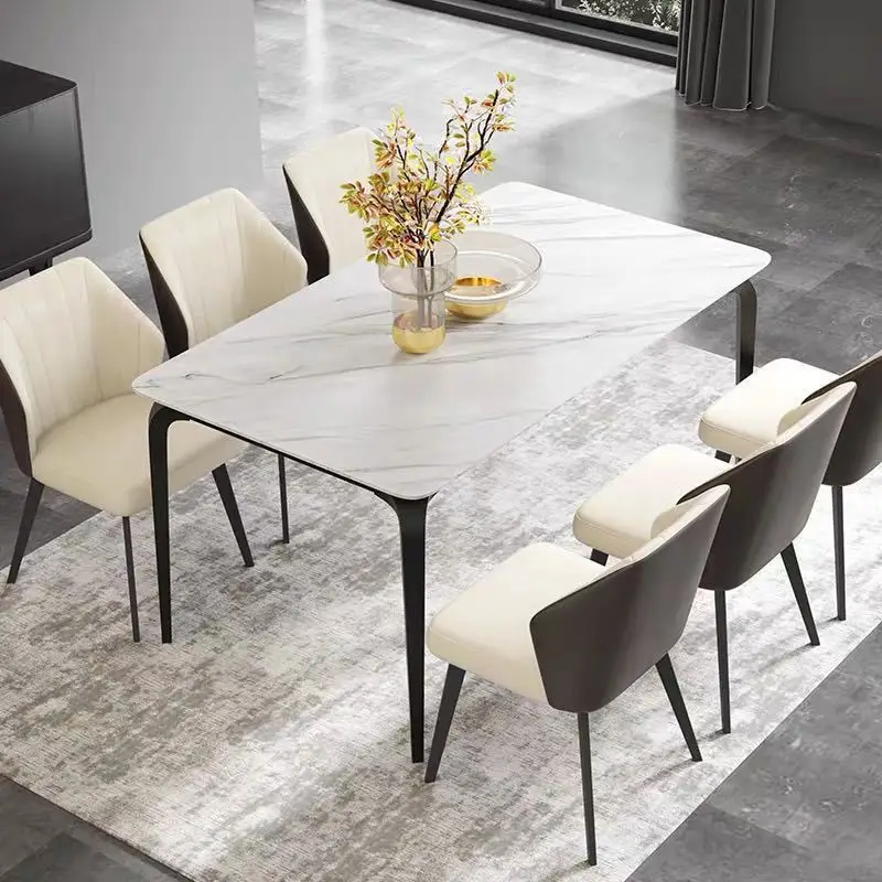gl-Dining Room Furniture Set Dining Table for 6 Guangdong Set of 4 with Round Table 6 Seats Set 8 Chairs Dining Room Furniture(