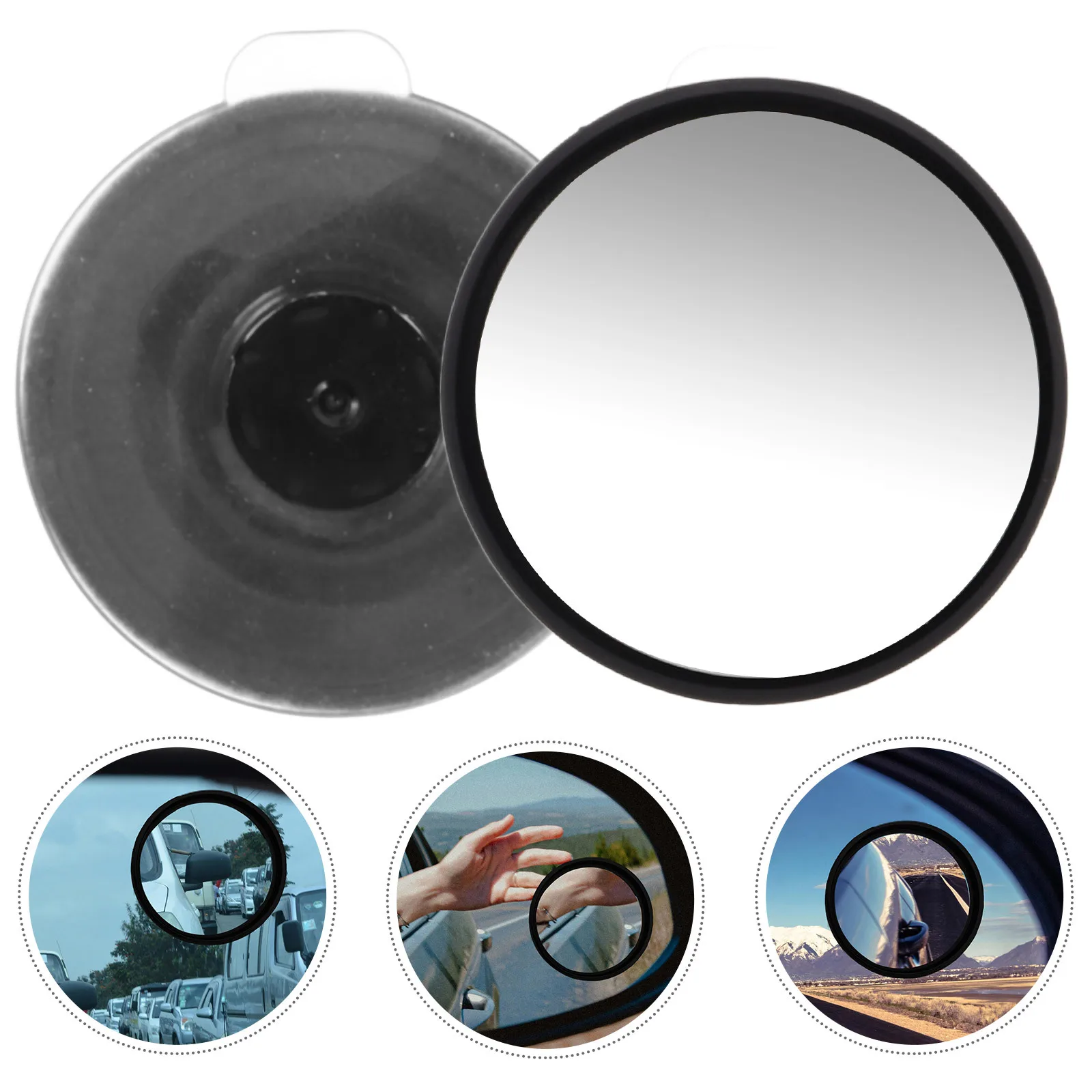 

Suction Cup Wide Angle Mirror 360 Degree Adjustable Car Rear View Mirrors Side Accessories Glass Blindspot Suction