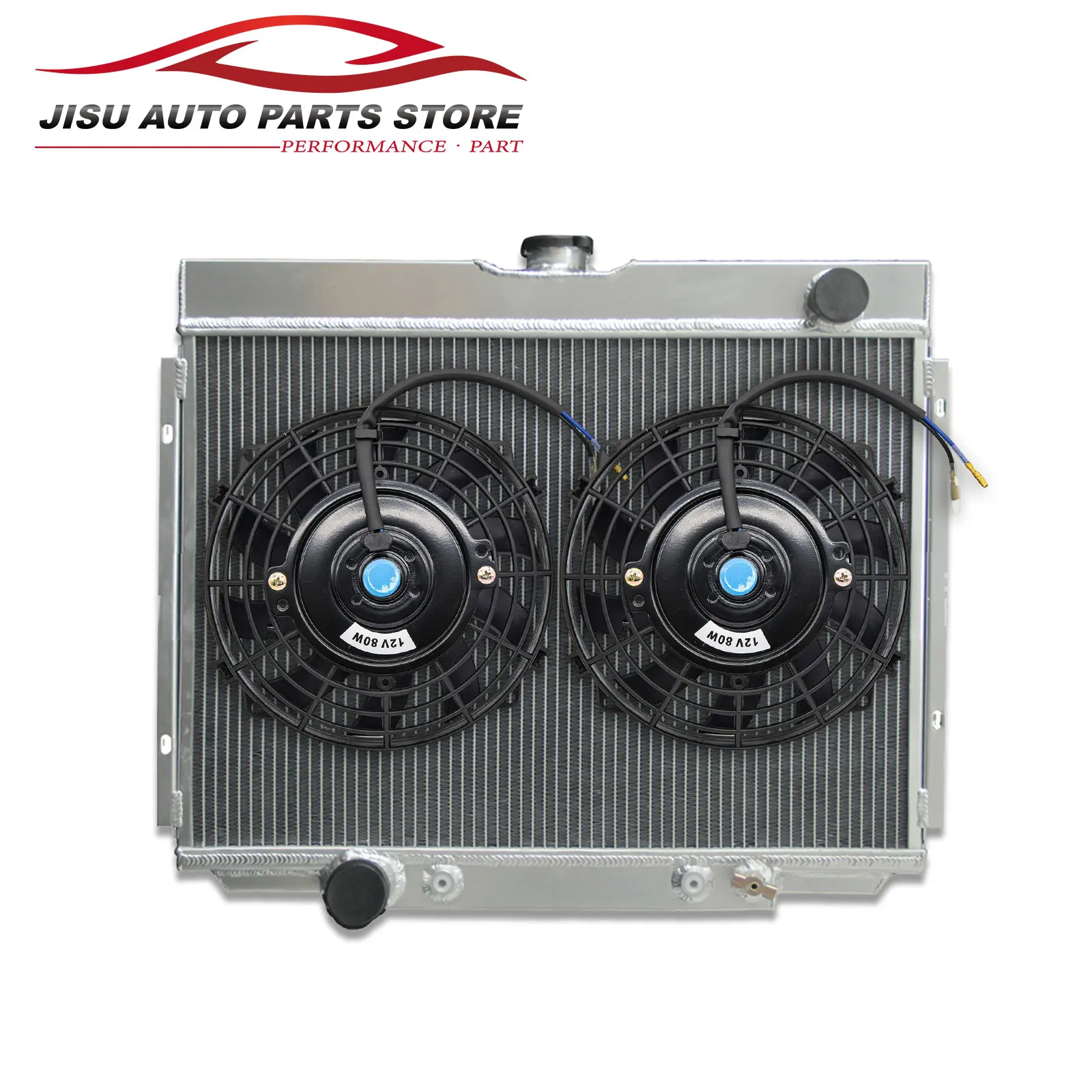 

Aluminum Radiator + Fans for Ford 1967-1970 Mustang / Mercury Cougar/XR7/Torino 1968 1969