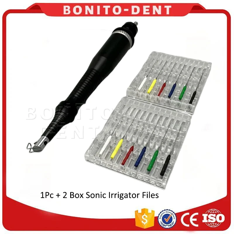 Dental Super Sonic Air Driven Endodontic System with 12Pcs Endodontic Handpiece Files for Root Canal Shaping Cleaning Dentistry