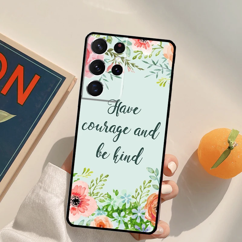 Be Kind custodia per telefono per Samsung Galaxy S22 S23 S21 S20 FE Ultra S8 S9 S10 Plus Note 10 20 Ultra Cover