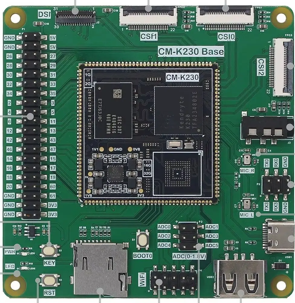 CM-K230 Core Board Development Board K230 Vision Module 6T Equivalent Computing Power Over K210
