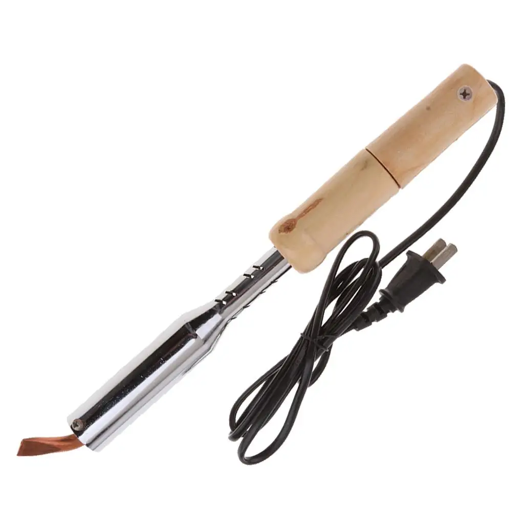 Electric Soldering Iron Wooden Handle with Point Welding Tool - 100W