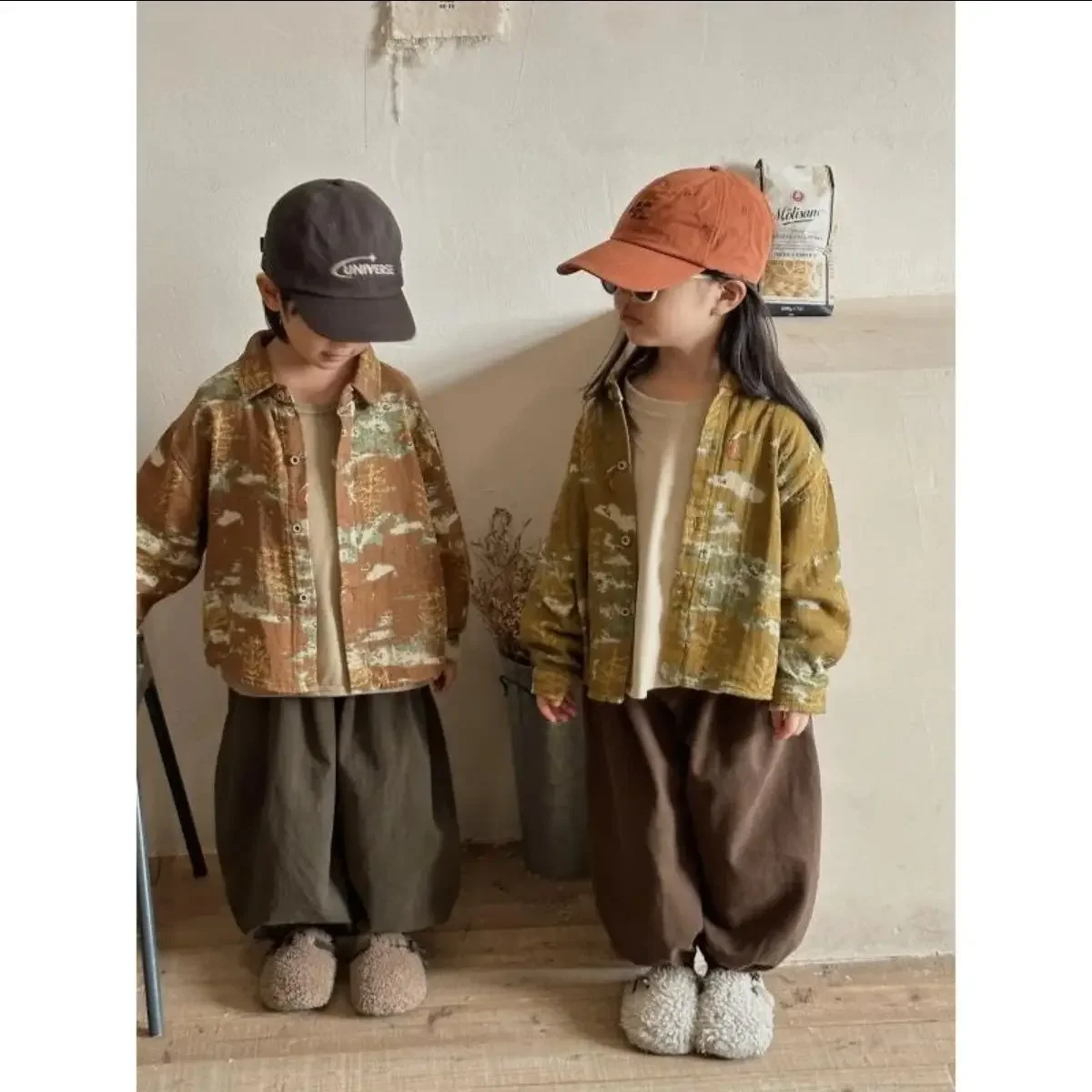 1-10Y Children\'s Handsome girl Boys Set 2024 New Fashionable Boys Spring Korean Clothes Baby Autumn Printed Shirt+ Pants 2pcs