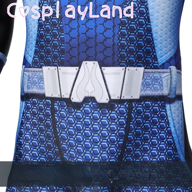 الأولاد قطار تأثيري حلي البدلة كرنفال هالوين خارقة الكبار الرجال ريجي فرانكلين بذلة الأزرق دنة ارتداءها