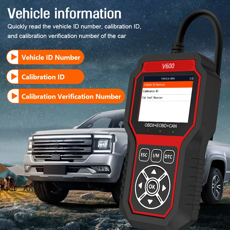 OBDII V600 Automotive Scanner Check Code Reader Engine Car Diagnostic Scanner Code Reader for Cars and Trucks