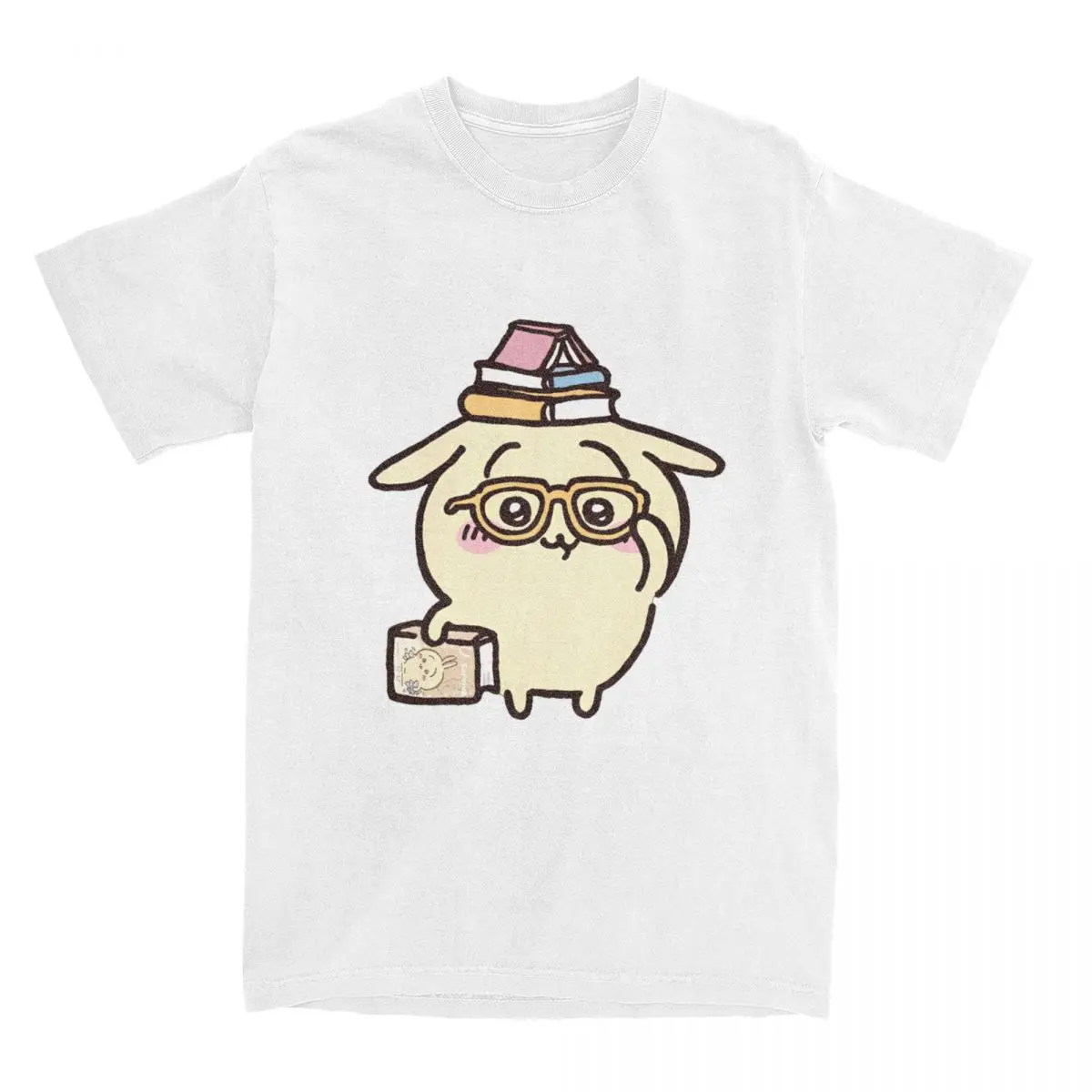 Miniso Chiikawa أنيمي اليابان لطيف الكرتون Y2K تي شيرت اليابان Mniniso تي شيرت خمر التي شيرت الصيف الجولة الرقبة المحملة