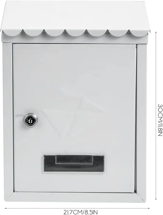 Exterior wall mount mailboxes with security key, easy to install