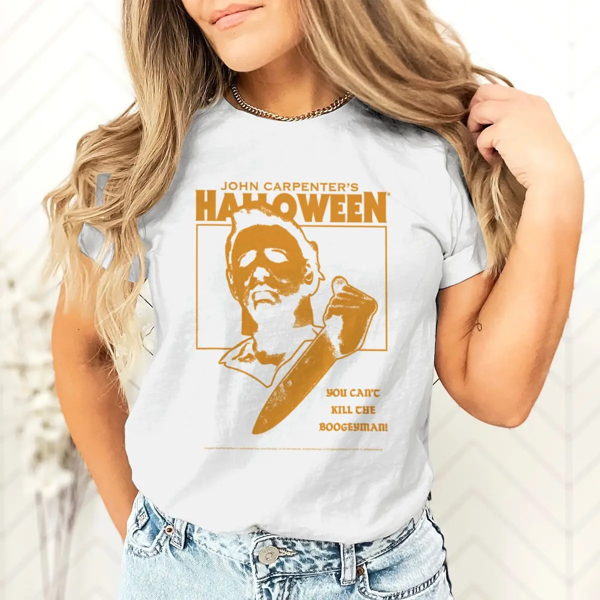 Halloween Horror Movie T-shirts For Women Summer Short Sleeve Round Neck T-shirt Happy Halloween T Shirt Gifts Women's Clothing