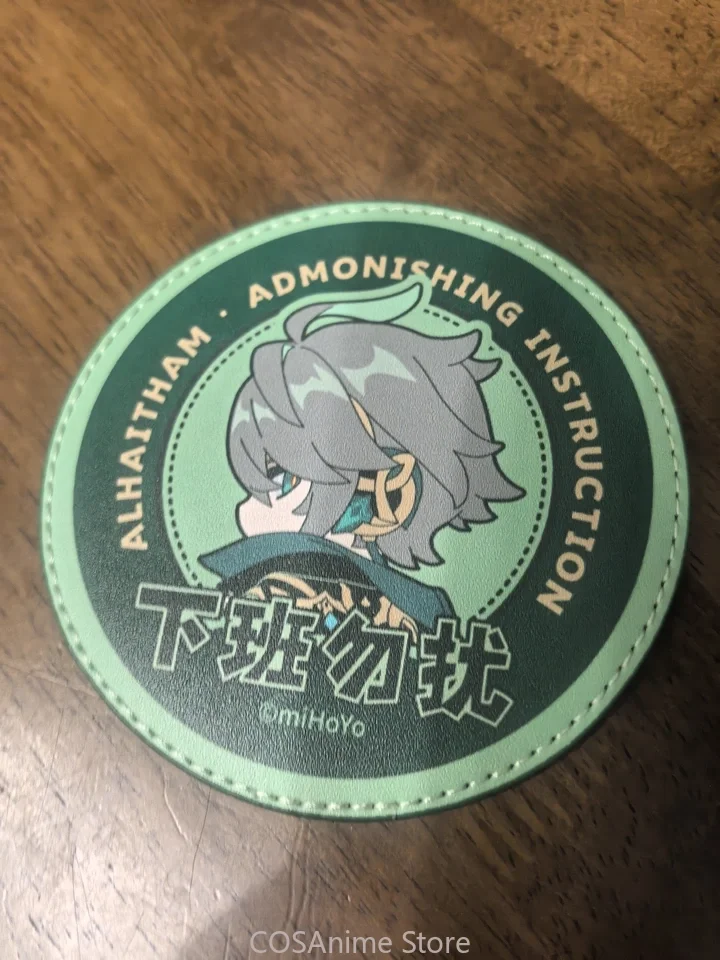Official Genuine Genshin Impact Game Cosplay Alhaitham Cold Drink Water Cup Set Straw Lid Coaster Protective Case Anime Gift view 3