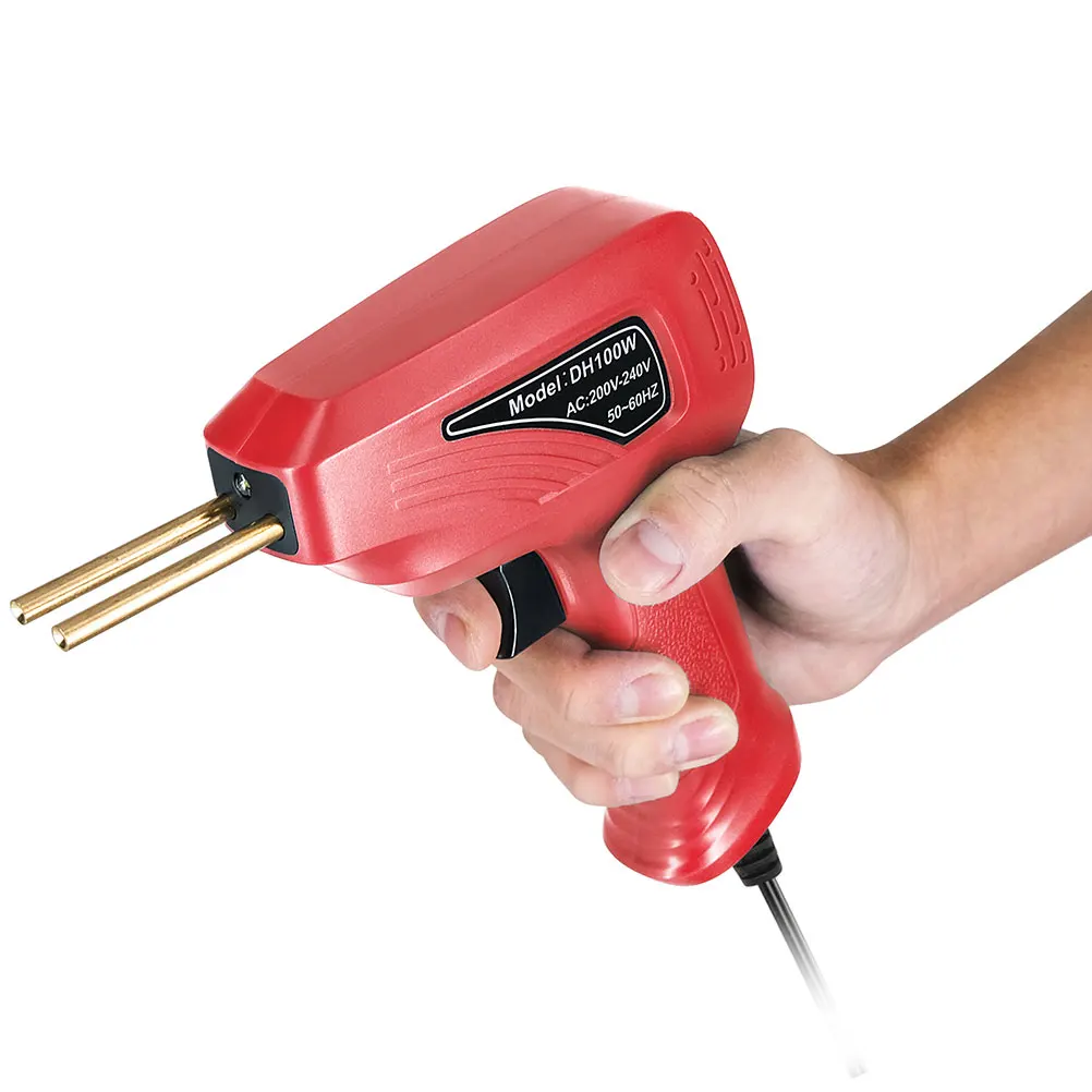 

50W Plastic Welder Kit Copper Welding Gun With 4 Types Staples And Pliers For Bumper Repair Compact Fast Heating AntiBurn Handle