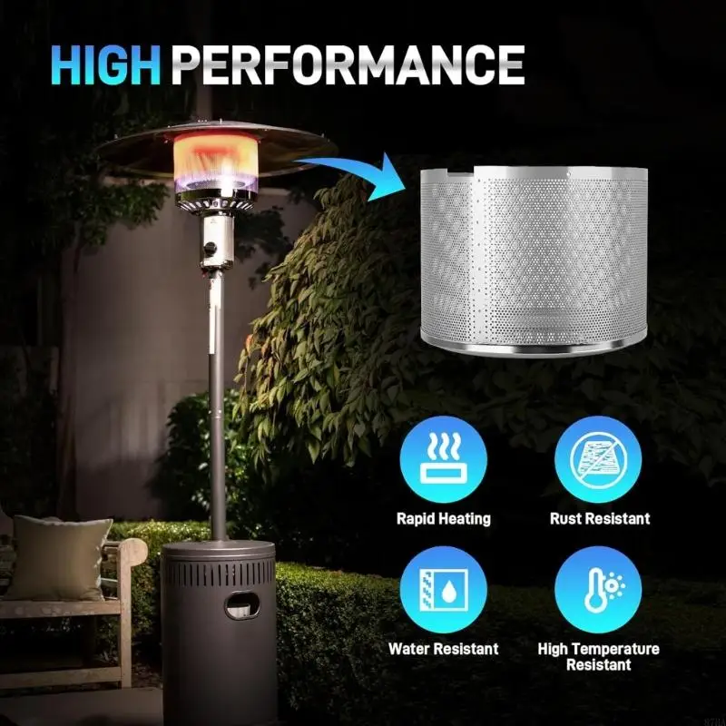 

High Efficiency Gas Patios Heater Durability 304 Stainless Steel Heat Reflectors 87HA