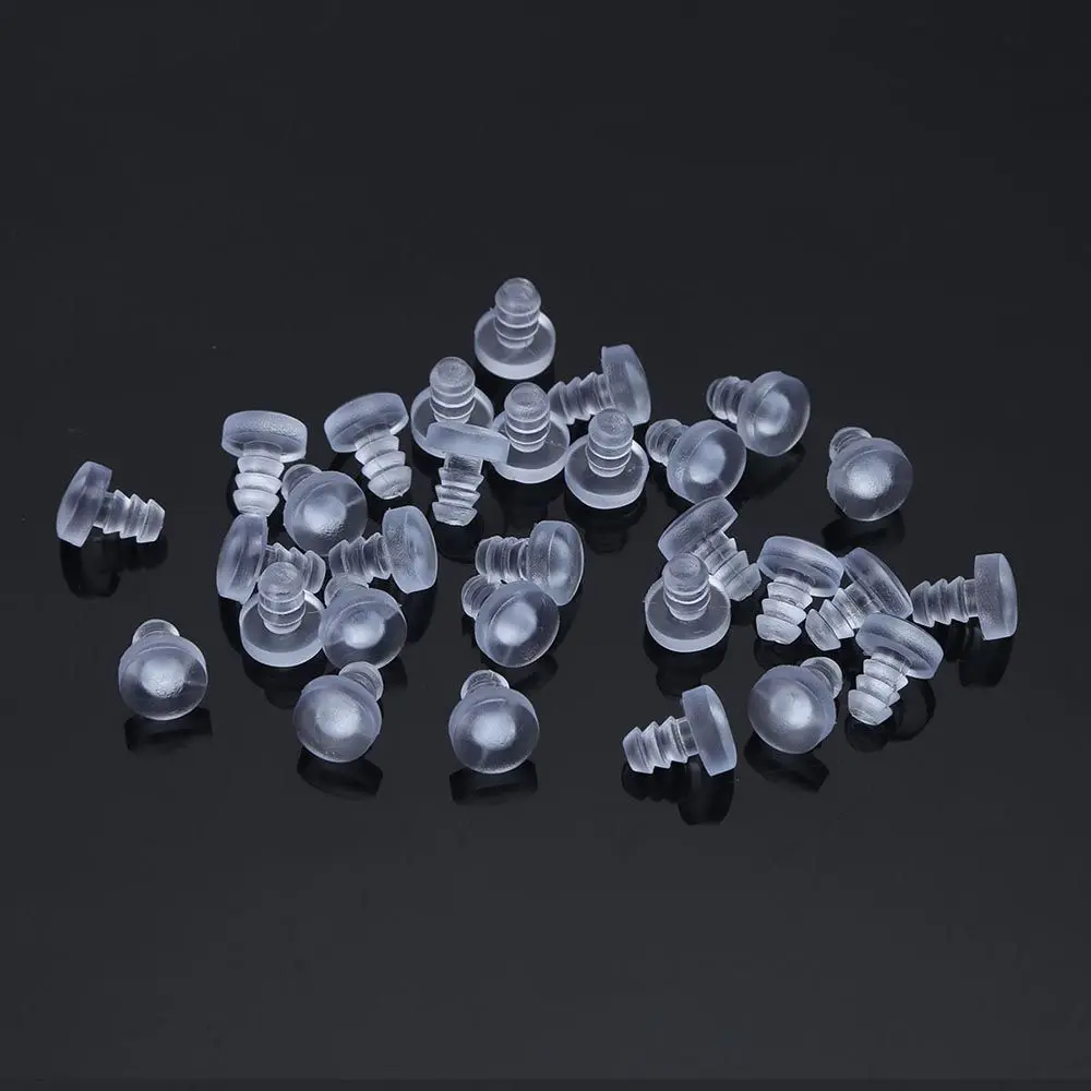 20Pcs Transparent Rubber Screws Hole Plugs Anti collision Embedded Cabinet Door Bumpers Anti-slip Foot Pad Furniture Fasteners