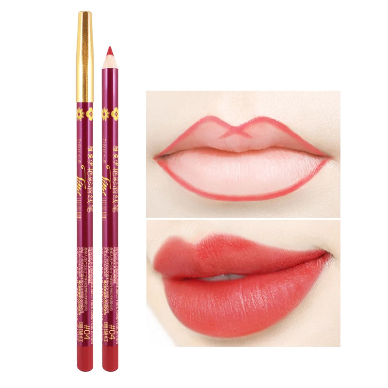 Multifuncional Lip Liner e delineador, batom impermeável Pen, textura sedosa, delineador cremoso, edição maquiagem, duradoura