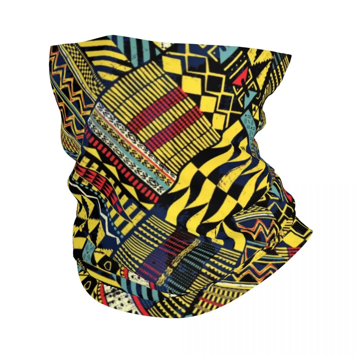 Patchwork Kitenge Ankara Nigeria Bandana Winter Neck Warmer Windproof Wrap Face Scarf for Ski African Style Gaiter Headband