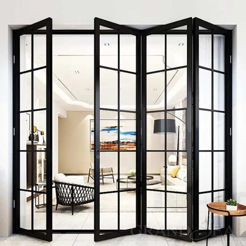 2023 Internal Bifold Bedroom Exterior Single French Door Hospital Door Aluminum Folding Door for House