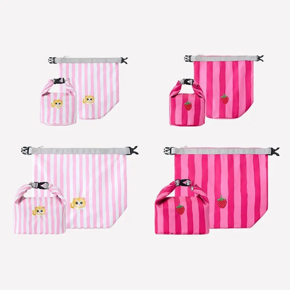 

Simple Cat Print Food Storage Handbags Portable Insulated Thermal Cooler Box Oxford Handbag Thicken Thermal Lunch Pouch Travel