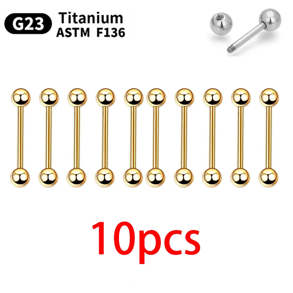 1/10pcs Externe Interne draad Piercing Sieraden G23 Titanium 14G 16G Lange Industriële Barbell Ring tong Sexy Barbell - afbeelding 1