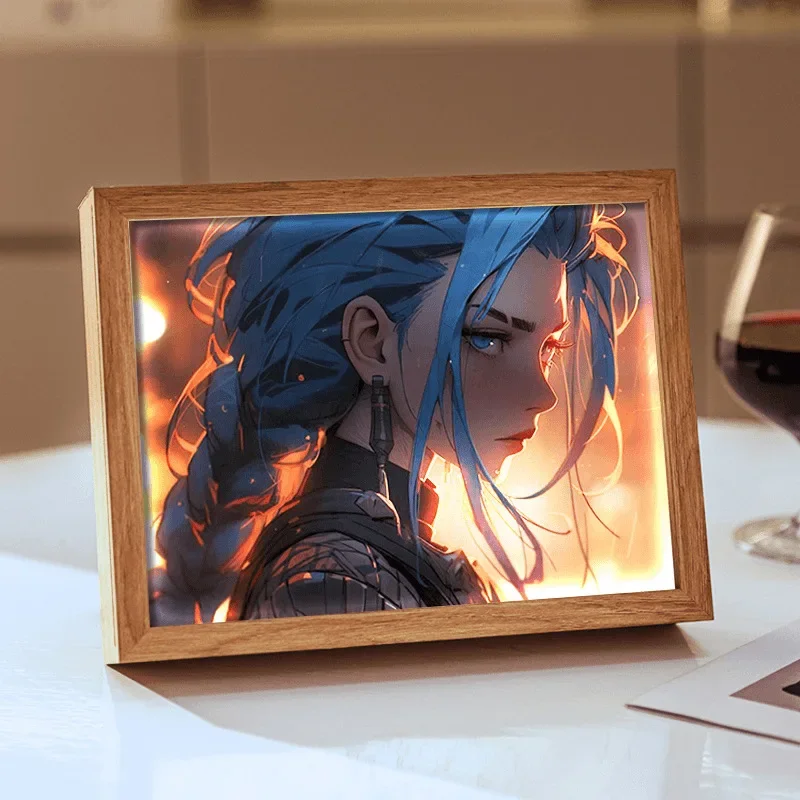 League of Legends Light Decorative Painting Desktop Decoration Jinx Night Light Creative Photo Frame Set Collection Gift