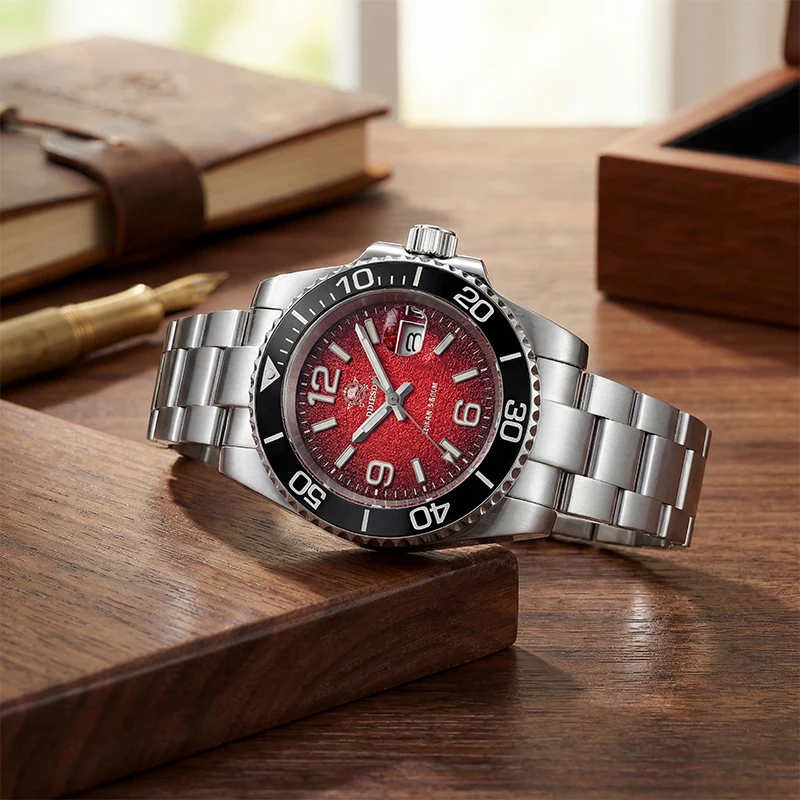 

ADDIESDIVE 41mm Men's Quartz Watch Japan 2115 Luminous Bezel Stainless Steel Diving Watches 200m Waterproof Sports Leisure Watch