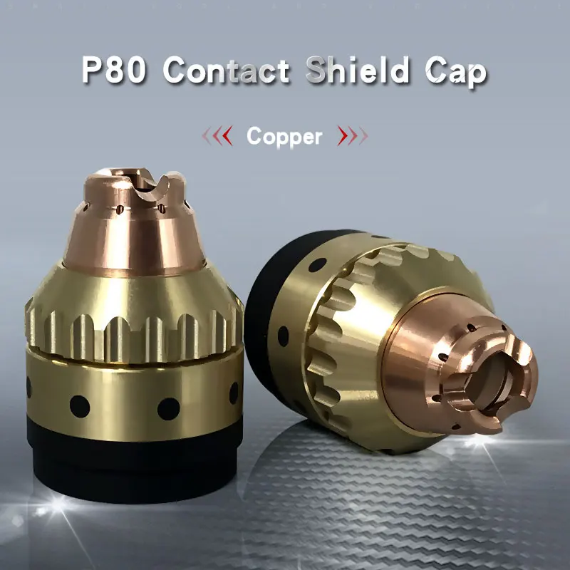 

P80 P-80 Contact Protective Cap Shield Cap Copper Plasma Cutting Torch Accessories Nozzle Protective-Cover Contactable Hand Hold