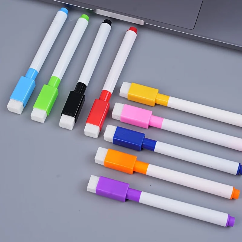 8-Farben Whiteboard-Marker mit Magnetischem Radierer, Perfekt für Büro-Whiteboards & Kalender, Ideales Kreatives Geschenk – Detail 6
