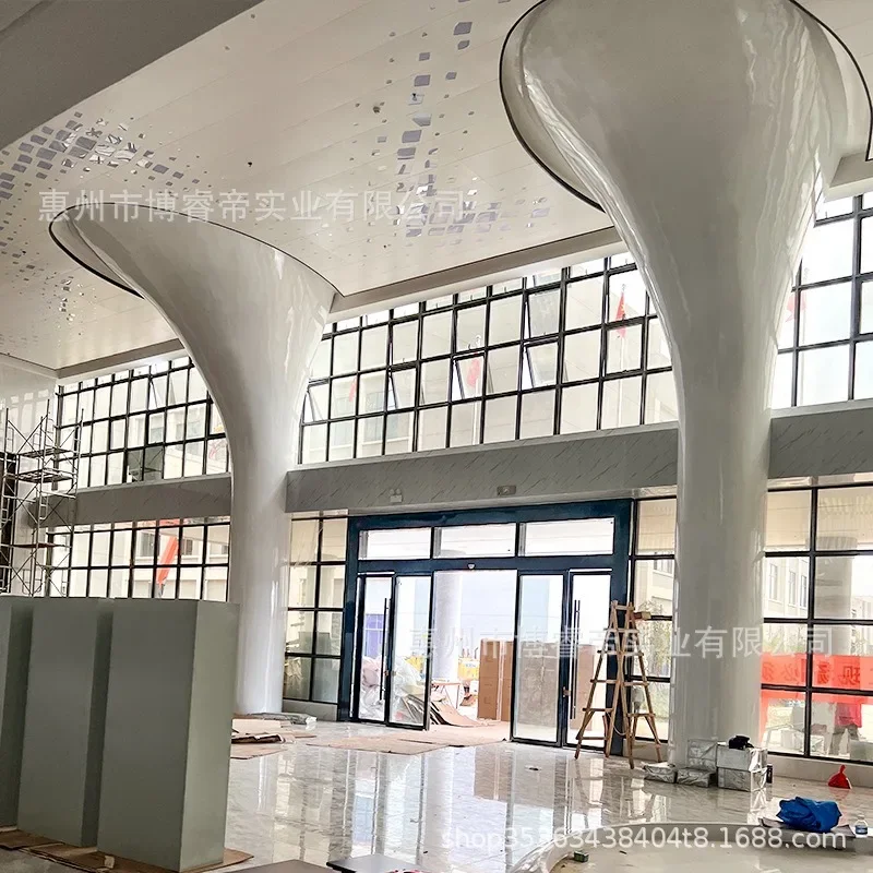 FRP decorative pillars, sales office, horn modeling, bag columns, factory landscape engineering, shopping mall surrounding