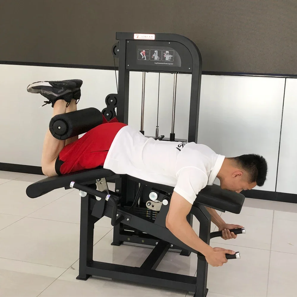 Fitness Gym Equipment Double Functional Prone Leg Curl & Extension Machine Seated Leg Extension And Prone Leg Curl Machine